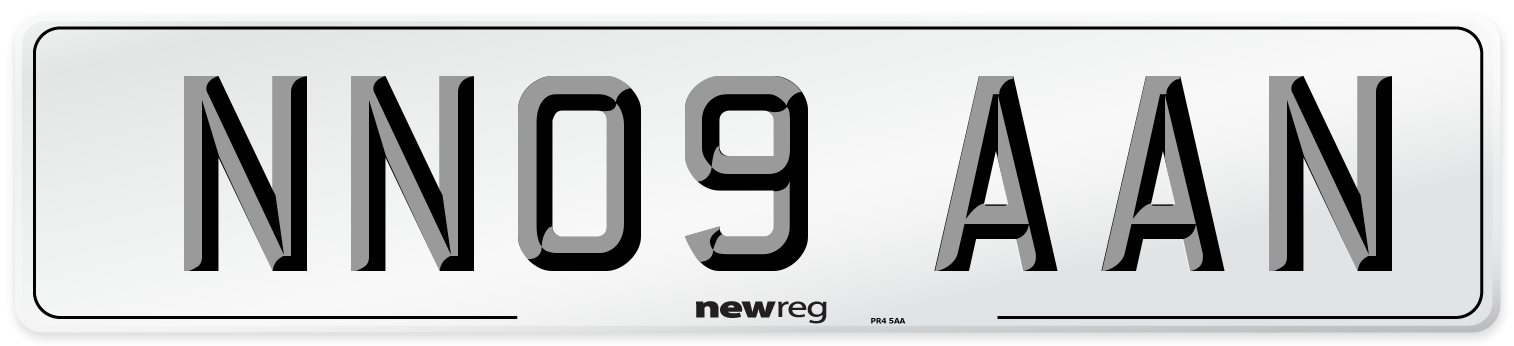 NN09 AAN Number Plate from New Reg